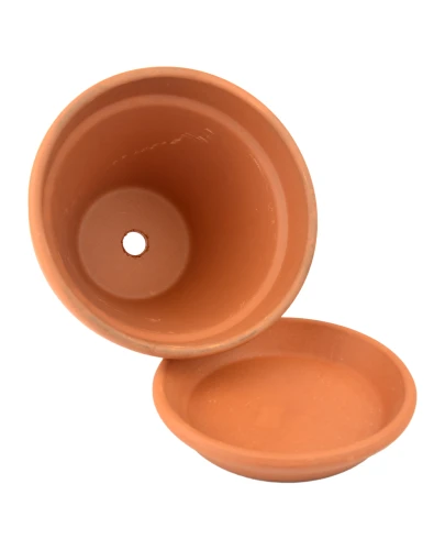 DEGREA Doniczka Ceramiczna Terakota VASO  D19 cm + Podstawek D17 cm 2