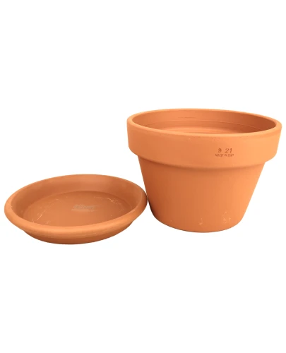 DEGREA Doniczka MEZZO VASO D21 Ceramiczna + Podstawka D21 2