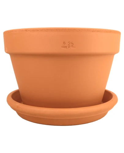 DEGREA Doniczka MEZZO VASO D25 Ceramiczna + Podstawka D25 1