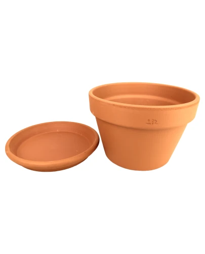 DEGREA Doniczka MEZZO VASO D25 Ceramiczna + Podstawka D25 2