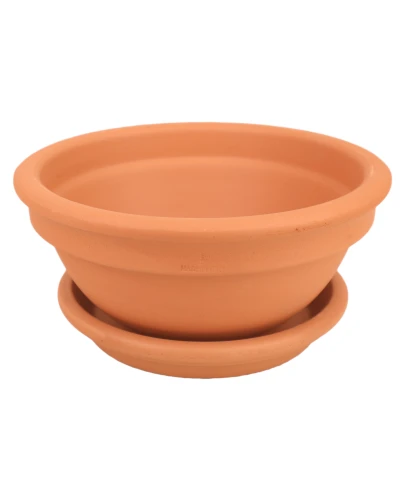 DEGREA Misa Ciotola CICLAMINO Ceramiczna Terakota D23 cm + Podstawek D19 cm 1