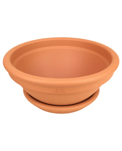 DEGREA Misa Ciotola CICLAMINO Ceramiczna Terakota D33 cm + Podstawka D25 2
