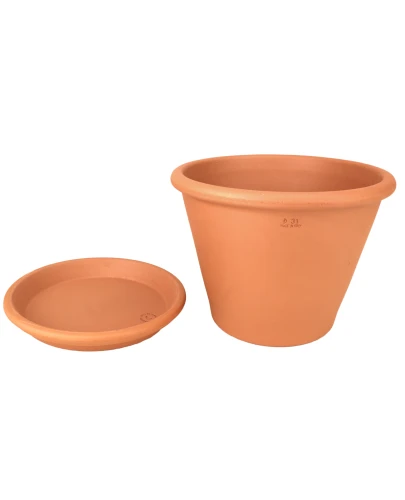 DEGREA Doniczka Ceramiczna  VASO POMPEI D31 + Podstawek D28 cm 1