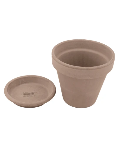 DEGREA Doniczka Ceramiczna Terakota VASO VULCANO D17 cm + Podstawek D15 cm 2