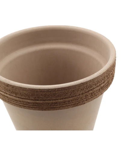 DEGREA Doniczka Ceramiczna Terakota VASO VULCANO GRAFFIATO D17 cm + Podstawek D15 cm 3