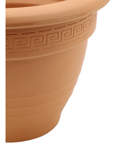 DEGREA Doniczka Ceramiczna Terakota Zdobiona CAMPANA D27 cm + Podstawek D21 cm 3