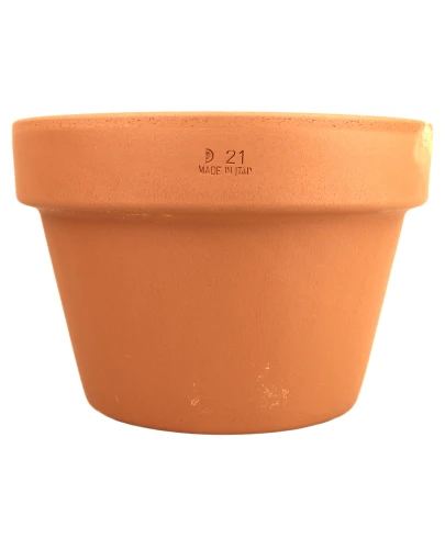 DEGREA Doniczka MEZZO VASO D21 Ceramiczna Terakota NISKA 21cm 1