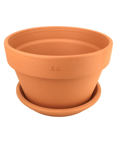 DEGREA Doniczka MEZZO VASO D31 Ceramiczna Terakota NISKA 31cm 5