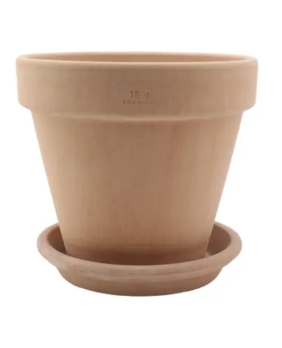 DEGREA Doniczka Ceramiczna Terakota VASO ARENA D19 cm + Podstawek D17 cm