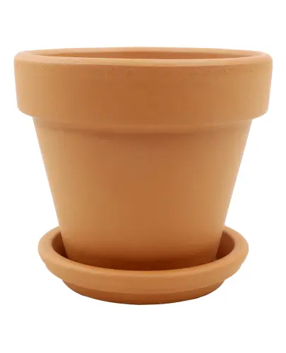 DEGREA Doniczka Ceramiczna Terakota VASO D13 cm + Podstawek D11 cm