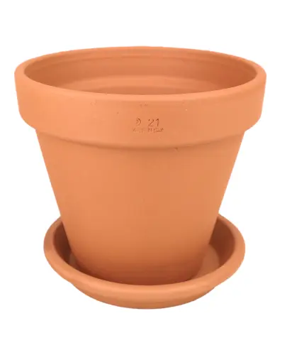 DEGREA Doniczka Ceramiczna Terakota VASO D21 cm + Podstawek D19 cm
