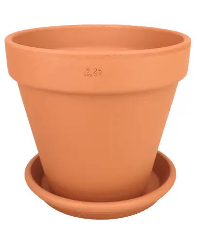 DEGREA Doniczka Ceramiczna Terakota VASO D25 cm + Podstawek D23 cm