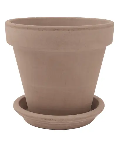DEGREA Doniczka Ceramiczna Terakota VASO VULCANO D17 cm + Podstawek D15 cm