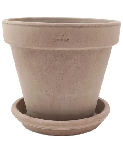 DEGREA Doniczka Ceramiczna Terakota VASO VULCANO D21 cm + Podstawek D19 cm