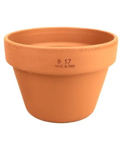 DEGREA Doniczka MEZZO VASO D17 Ceramiczna Terakota NISKA 17cm