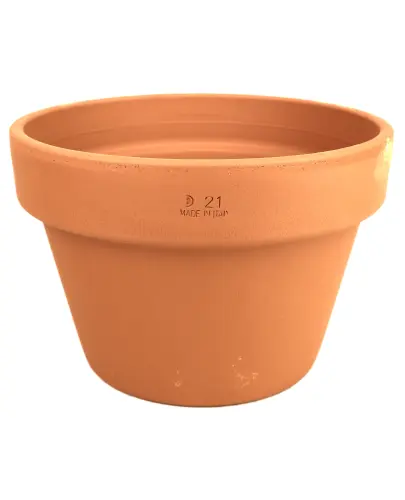 DEGREA Doniczka MEZZO VASO D21 Ceramiczna Terakota NISKA 21cm
