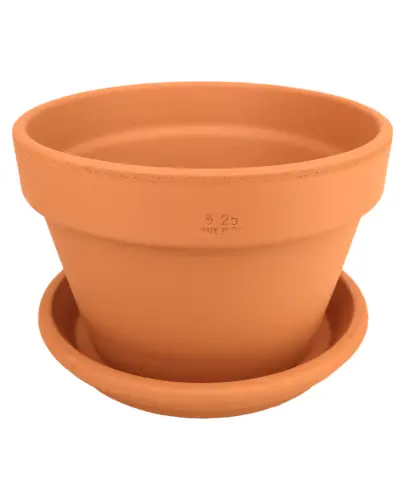DEGREA Doniczka MEZZO VASO D25 Ceramiczna + Podstawka D25