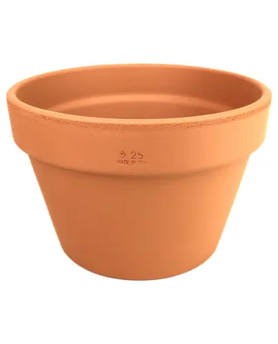 DEGREA Doniczka MEZZO VASO D25 Ceramiczna Terakota NISKA 25cm