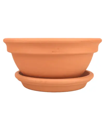 DEGREA Misa Ciotola CICLAMINO Ceramiczna Terakota D23 cm + Podstawek D19 cm